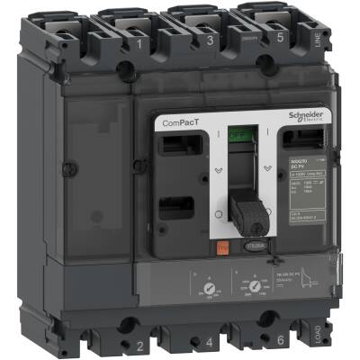 Circuit breaker ComPacT NSX160 DC PV, 160A, 1000 V, TM-D trip unit, 4 poles - 1