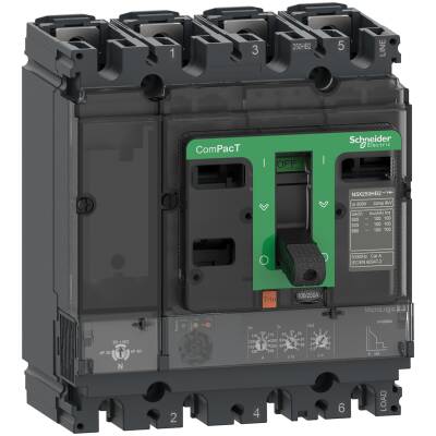Circuit breaker ComPacT NSX250HB2, 100kA at 690VAC, MicroLogic 2.2 trip unit 160A, 4 poles 4d - 1