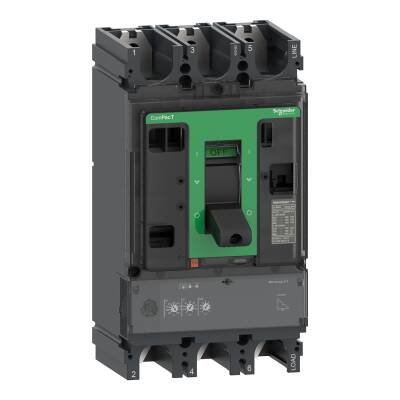 Circuit breaker ComPacT NSX400HB2, 100kA at 690VAC, MicroLogic 2.3 trip unit 250A, 3 poles 3d - 1