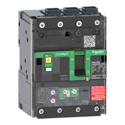 circuit breaker ComPacT NSXm B (25 kA at 415 VAC), 3P 3d, 50 A rating Micrologic 4.1 trip unit, EverLink connectors - 1