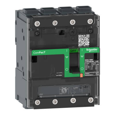 circuit breaker ComPacT NSXm E (16 kA at 415 VAC), 4P 4d, 63 A rating TMD trip unit, EverLink connectors - 1