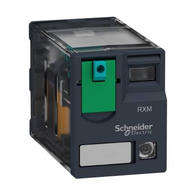 Harmony, Miniature plug-in relay, 3 A, 4 CO, with LED, with lockable test button, 24 V DC - 1
