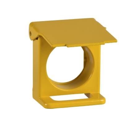 Harmony XB4, Padlockable flap for Ø22 flush push button, metal, yellow - 1