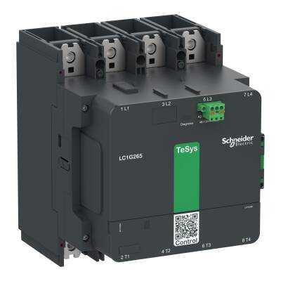 High power contactor, TeSys Giga, 4 pole (4NO), AC-1 <=440V 440A, standard version, 48…130V wide band AC/DC coil - 1