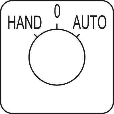legend for cam switch HAND-O-AUTO - 45 x 45 mm - 1