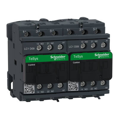 TeSys D reversing contactor - 3P(3 NO) - AC-3 - <= 440 V 9 A - 230 V AC coil - 1