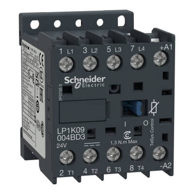 TeSys K contactor - 4P (4 NO) - AC-1 <= 440 V 20 A - 24 V DC coil - 1