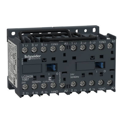 TeSys K reversing contactor - 3P - AC-3 <= 440 V 9 A - 1 NO - 24 V AC coil - 1