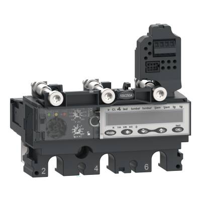 trip unit MicroLogic 6.2 E for ComPacT NSX 100/160/250 circuit breakers, electronic, rating 100A, 3 poles 3d - 1