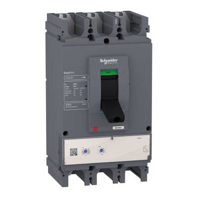 circuit breaker EasyPact CVS400N, 50 kA at 415 VAC, 400 A rating ETS 2.3 electronic trip unit, 3P 3d - 1