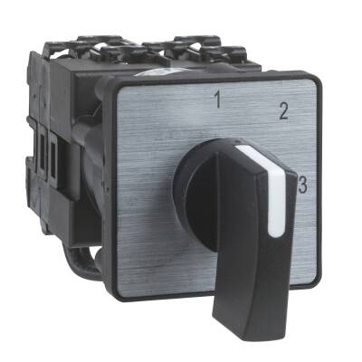Harmony K1, K2, Cam changeover switch 2 poles, 45°, 12 A, screw mounting - 1