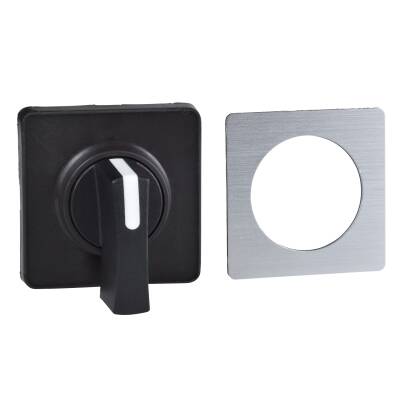 Harmony K1, K2, Operating head, 45 x 45 mm, metallic background, black handle, blank for engraving - 1