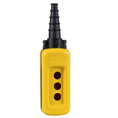 Harmony XAC, Empty pendant control station, plastic, yellow, 3 cut-outs - 1