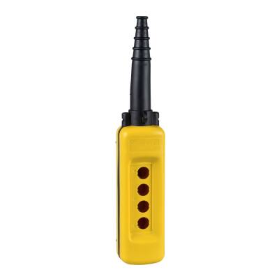 Harmony XAC, Empty pendant control station, plastic, yellow, 4 cut-outs - 1