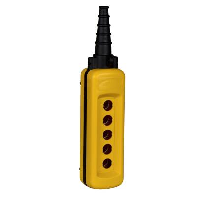 Harmony XAC, Empty pendant control station, plastic, yellow, 5 cut-outs - 1