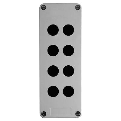 Harmony XAP, XB2 SL, Empty control station, plastic, grey, 8 cut-outs, Ø22 - 1