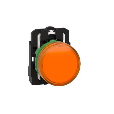 Harmony XB5, Pilot light, plastic, orange, Ø22, plain lens with integral LED, 24 V AC/DC - 1