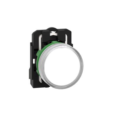 Harmony XB5, Pilot light, plastic, white, Ø22, plain lens with integral LED, 24 V AC/DC - 1