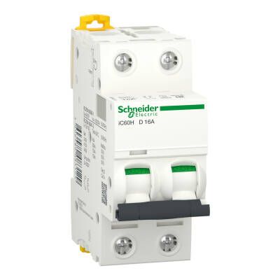 Miniature circuit-breaker, Acti9 iC60H, 2P, 16 A, D curve, 10000 A (IEC 60898-1), 15 kA (IEC 60947-2) - 1