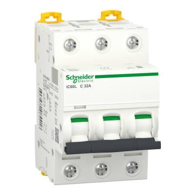 Miniature circuit-breaker, Acti9 iC60L, 3 pole, 32 A, C curve, 15000 A (IEC 60898-1), 20 kA (IEC 60947-2) - 1