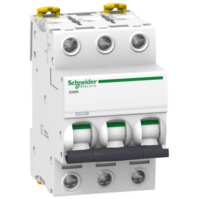 Miniature circuit-breaker, Acti9 iC60N, 3P, 25 A, B curve, 6000 A (IEC 60898-1), 10 kA (IEC 60947-2) - 1