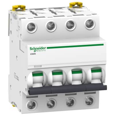 Miniature circuit-breaker, Acti9 iC60N, 4 pole, 20 A, C curve, 6000 A (IEC 60898-1), 10 kA (IEC 60947-2) - 1