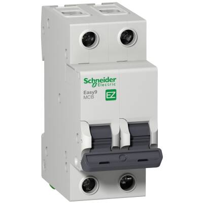 Miniature circuit breaker, Easy9, 2P, 50 A, C curve, 3 kA - 1