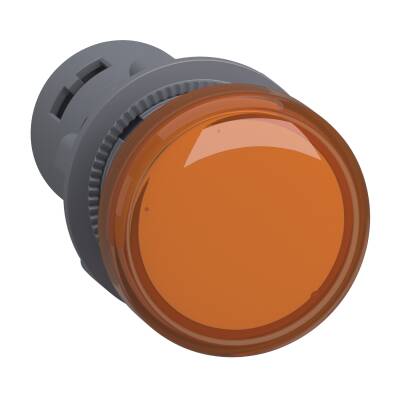 Pilot light, plastic, amber, Ø 22 mm, with integral LED, 110 V AC/DC, Anti-interference - 1