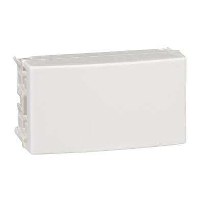 Standard blank module (1 module wide) - white - 1