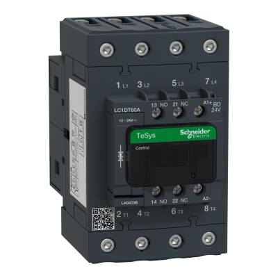 TeSys D contactor - 4P(4 NO) - AC-1 - <= 440 V 60 A - 24 V DC standard coil - 1