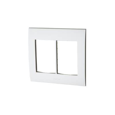 vertical mount surround (centre bridge piece) 2 x 3 module wide - white - 1